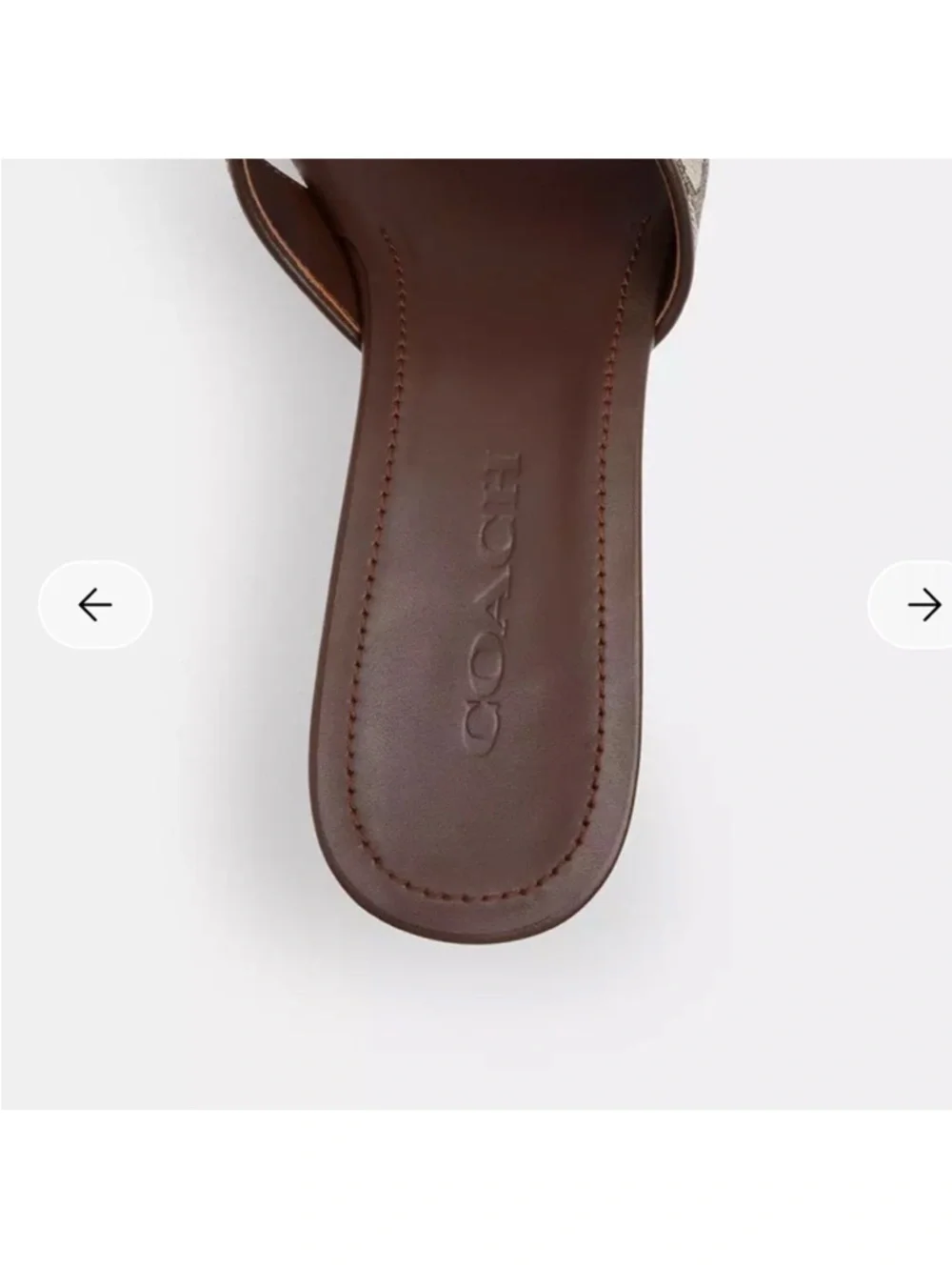 Coach Brown Signature Canvas Wedge Sandals - Picture 3 of 6